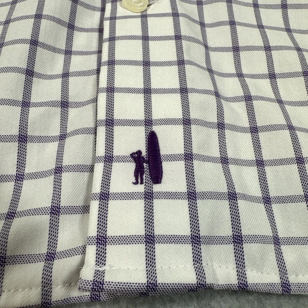 Johnnie O Men's PrepFormance Purple Plaid Button Down Stretch Shirt XXL